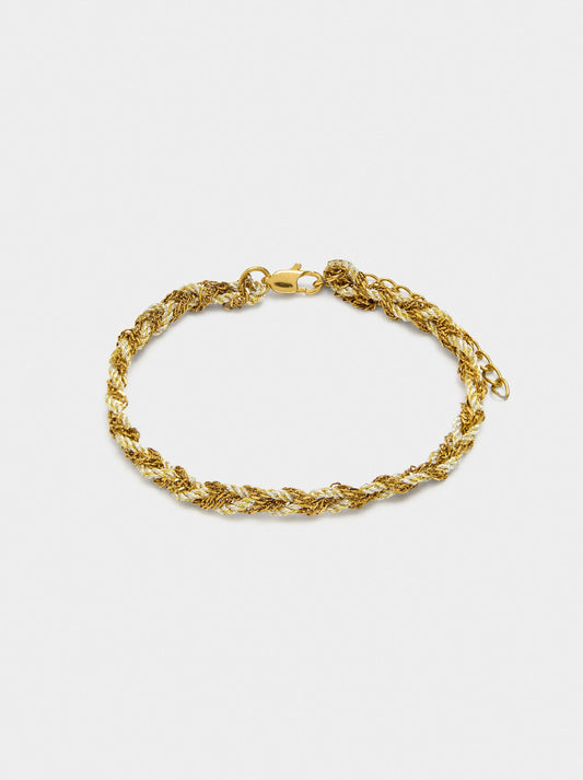 Intertwined Bracelet With Links And Cord