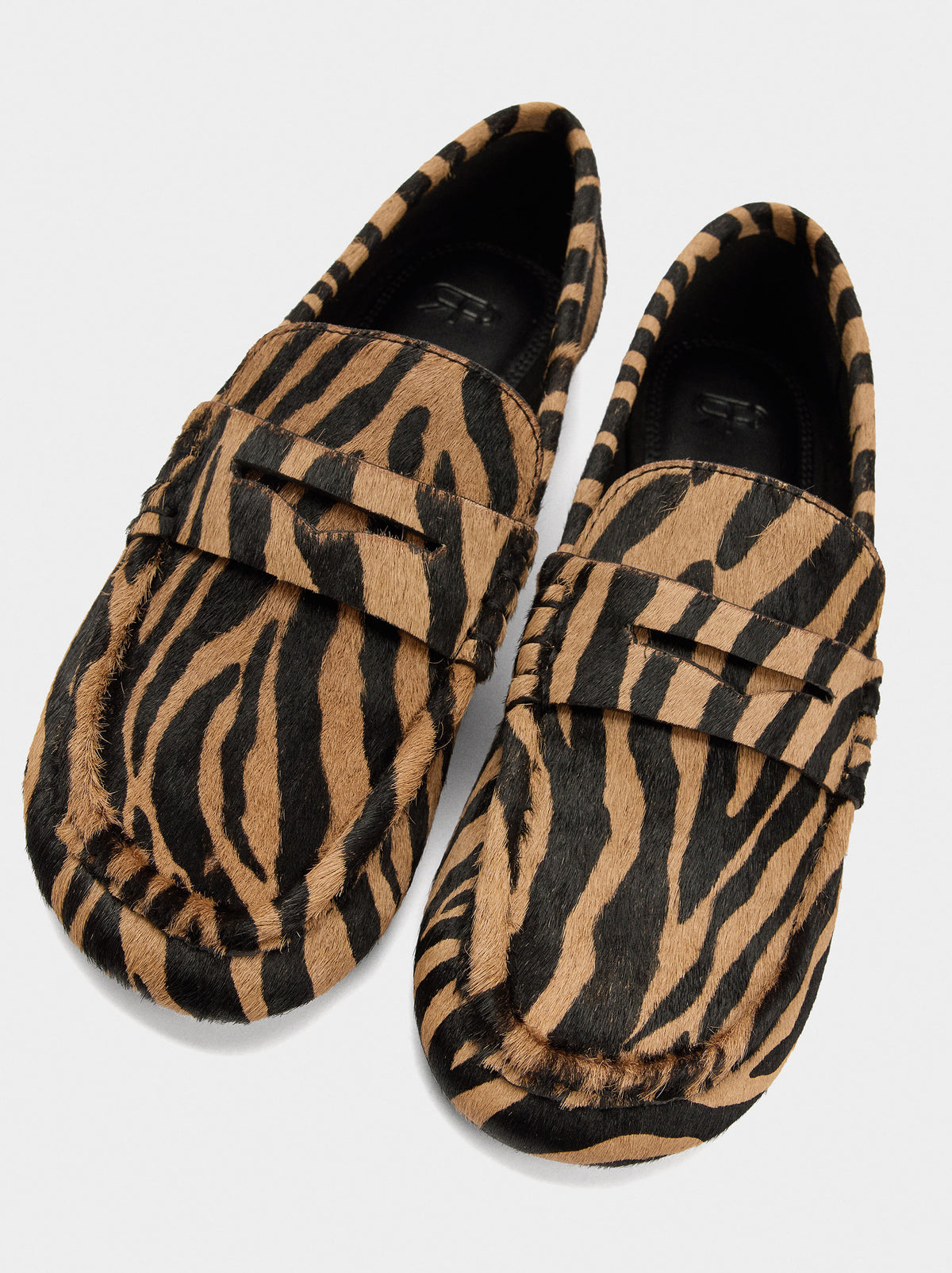 Animal Print Leather Moccasins