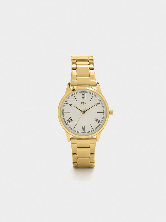 Round Watch With Stainless Steel Strap