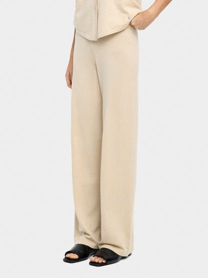 Mesh Knit Trousers With A Wool Blend