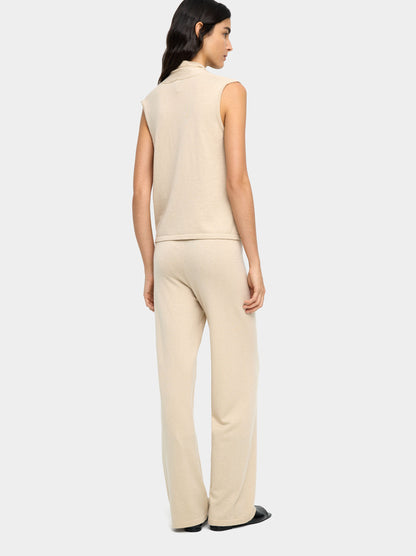 Mesh Knit Trousers With A Wool Blend