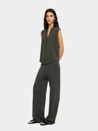 Mesh Knit Trousers With A Wool Blend