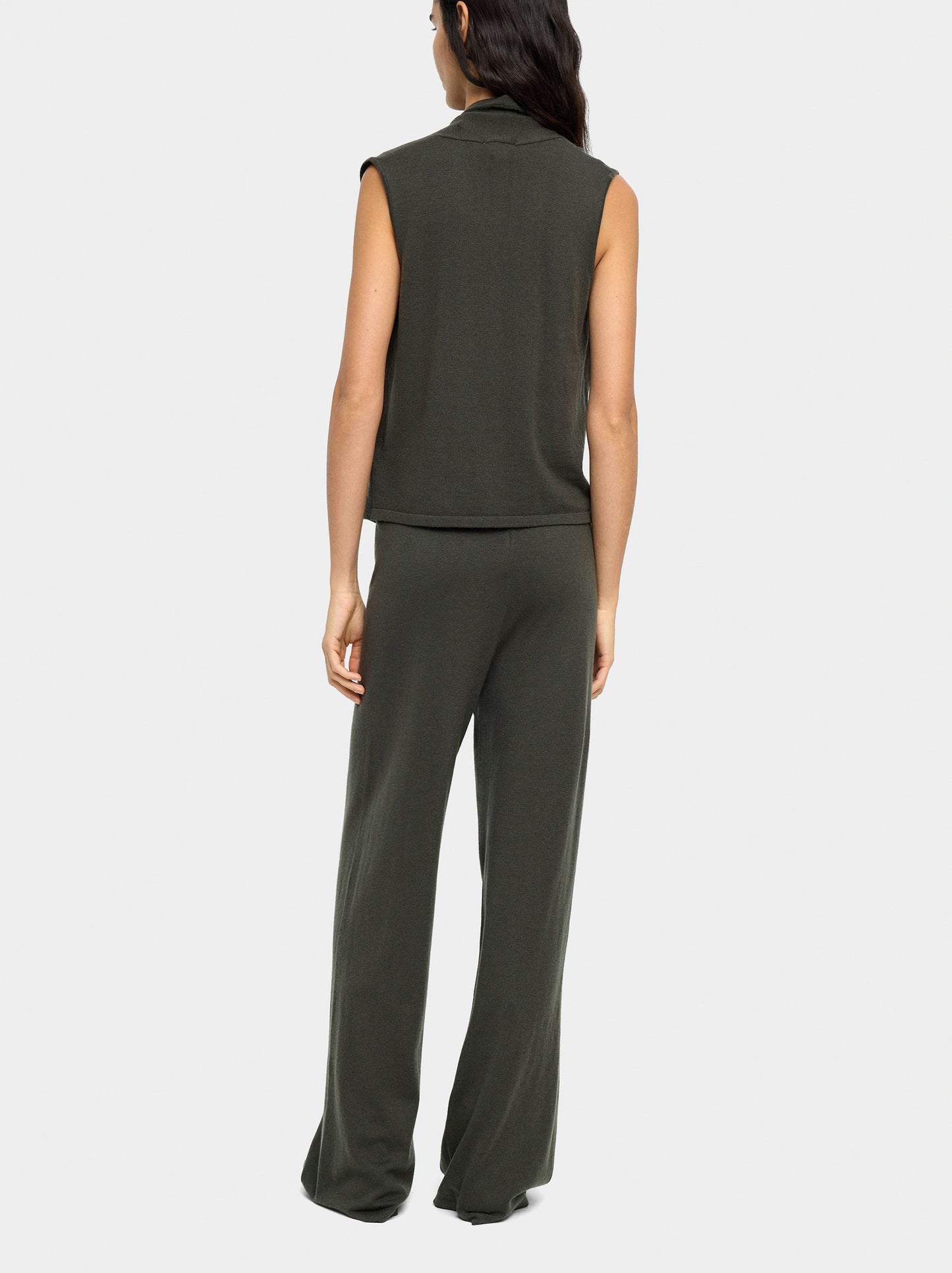 Mesh Knit Trousers With A Wool Blend
