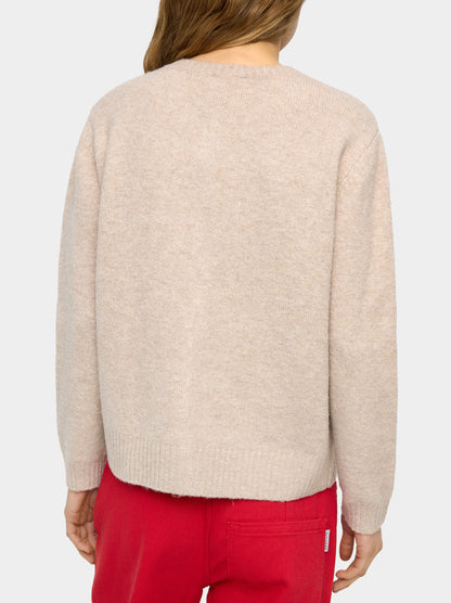 Jacquard Knit Floral Cardigan