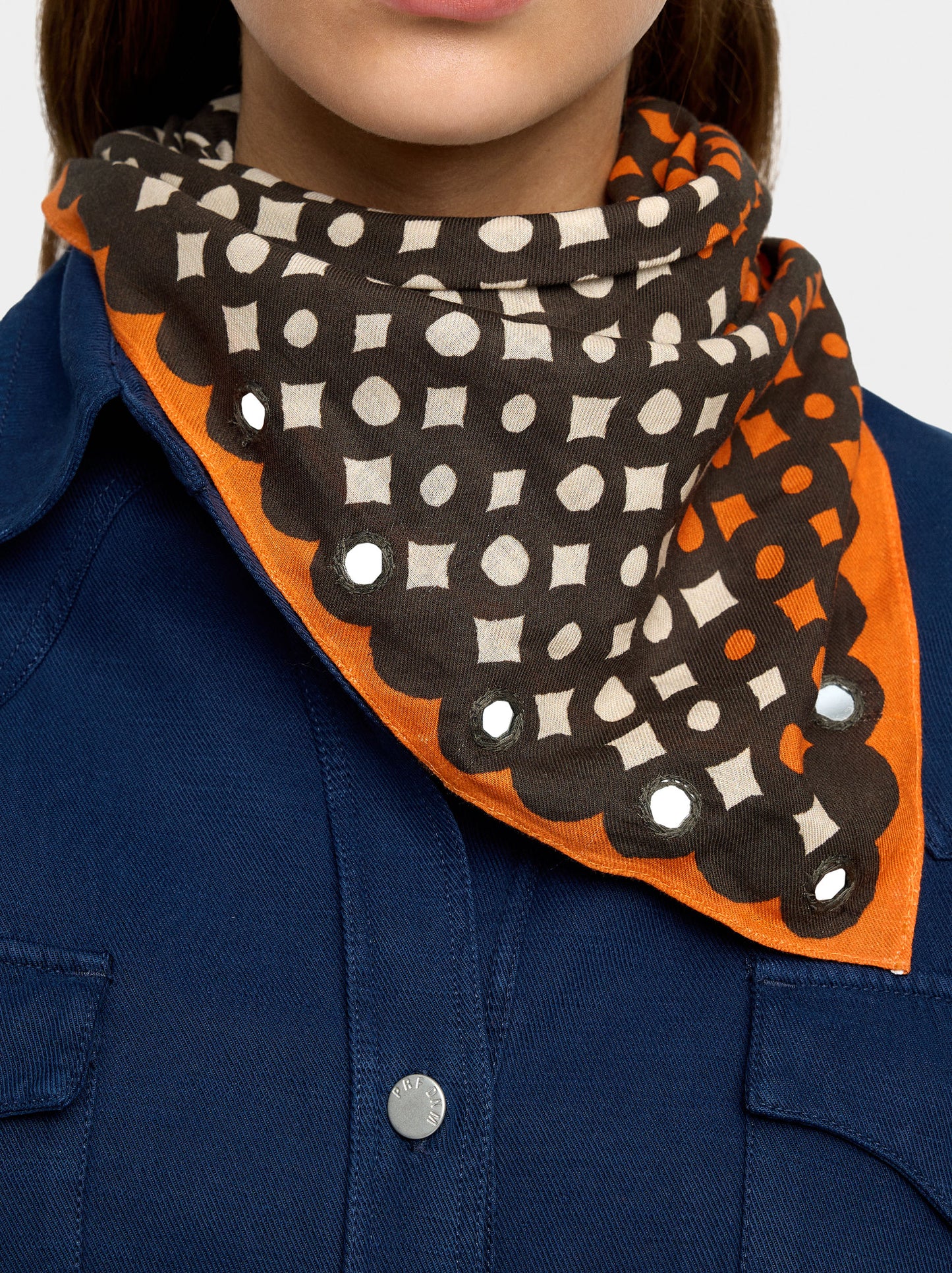 Square Printed Cotton Scarf