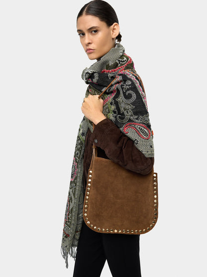 Leather Crossbody Bag With Studs