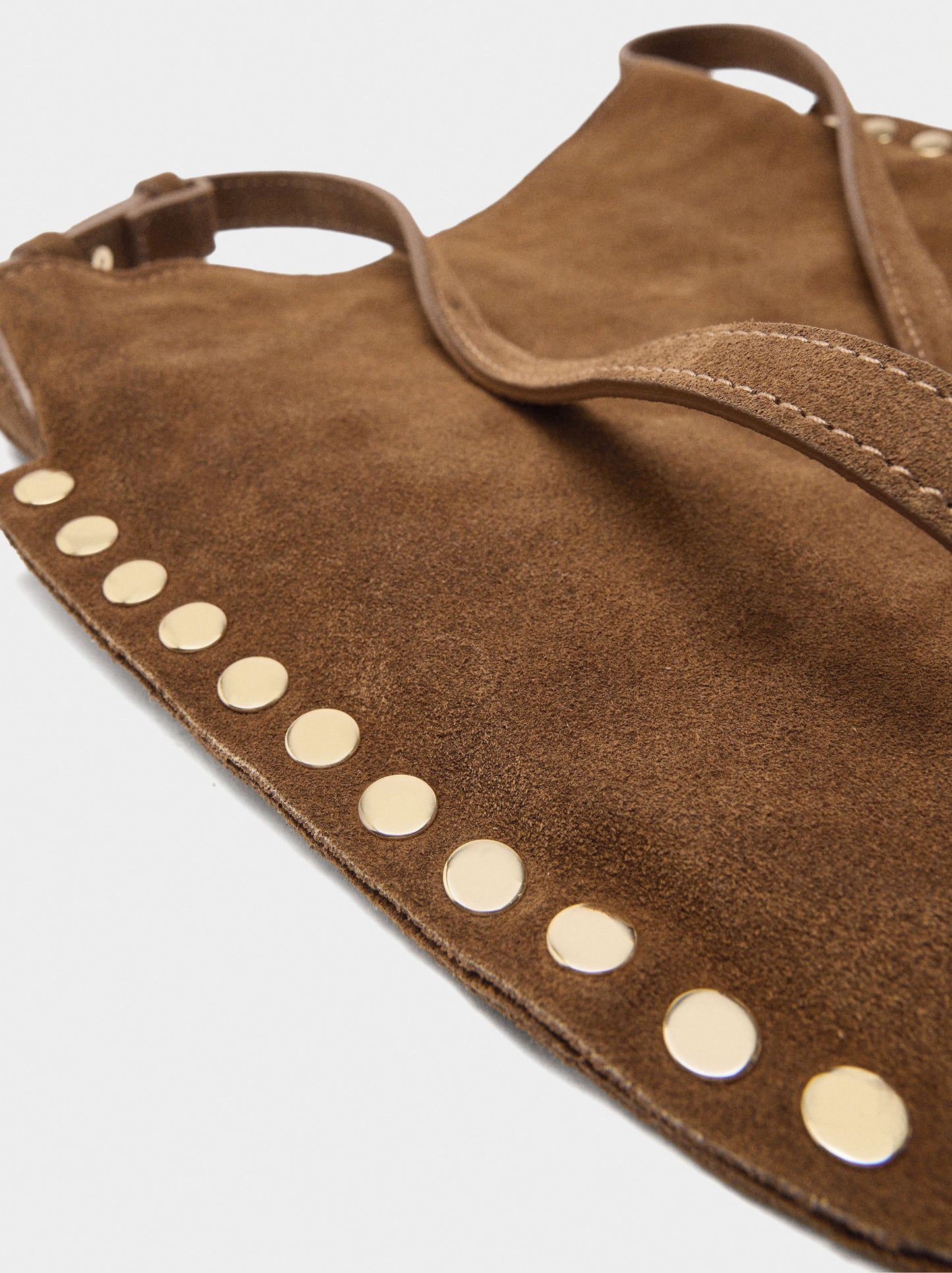 Leather Crossbody Bag With Studs