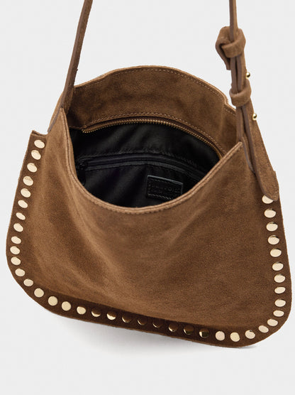 Leather Crossbody Bag With Studs