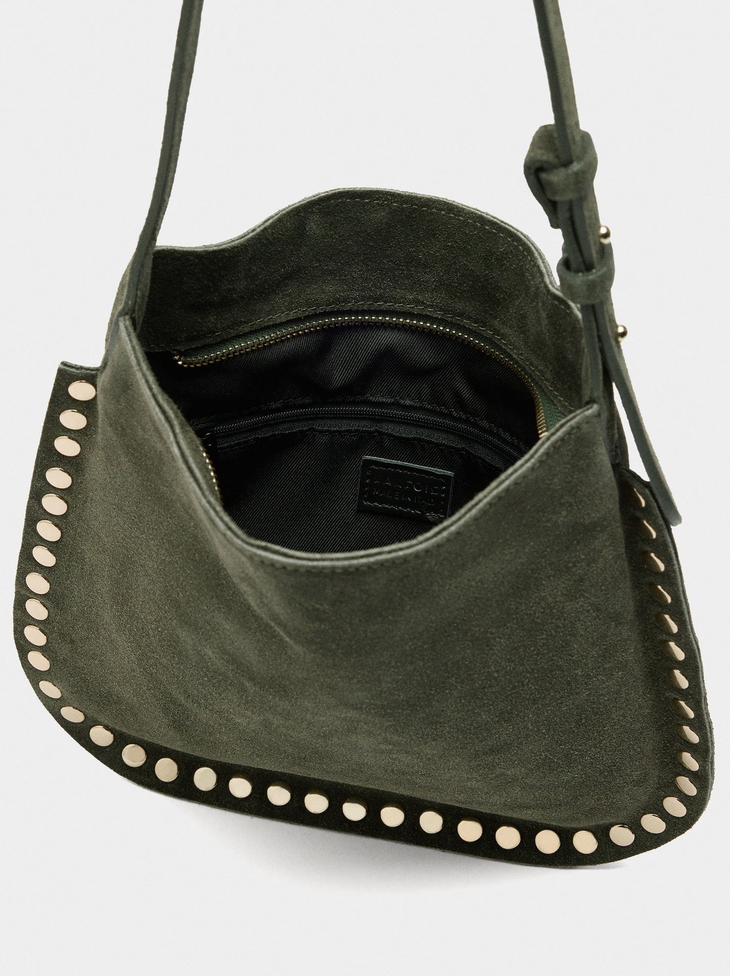 Leather Crossbody Bag With Studs