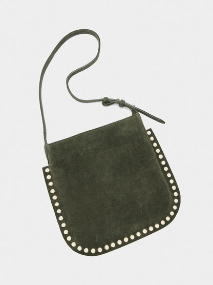Leather Crossbody Bag With Studs