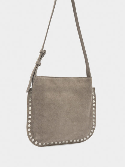 Leather Crossbody Bag With Studs