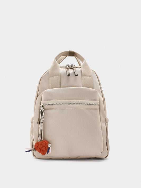 Nylon Backpack With Heart Charm