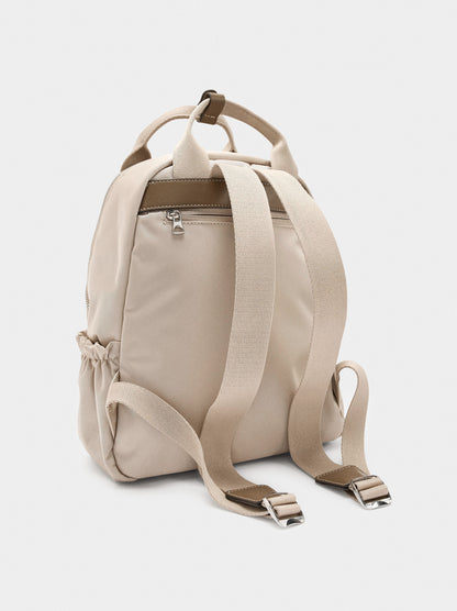 Nylon Backpack With Heart Charm