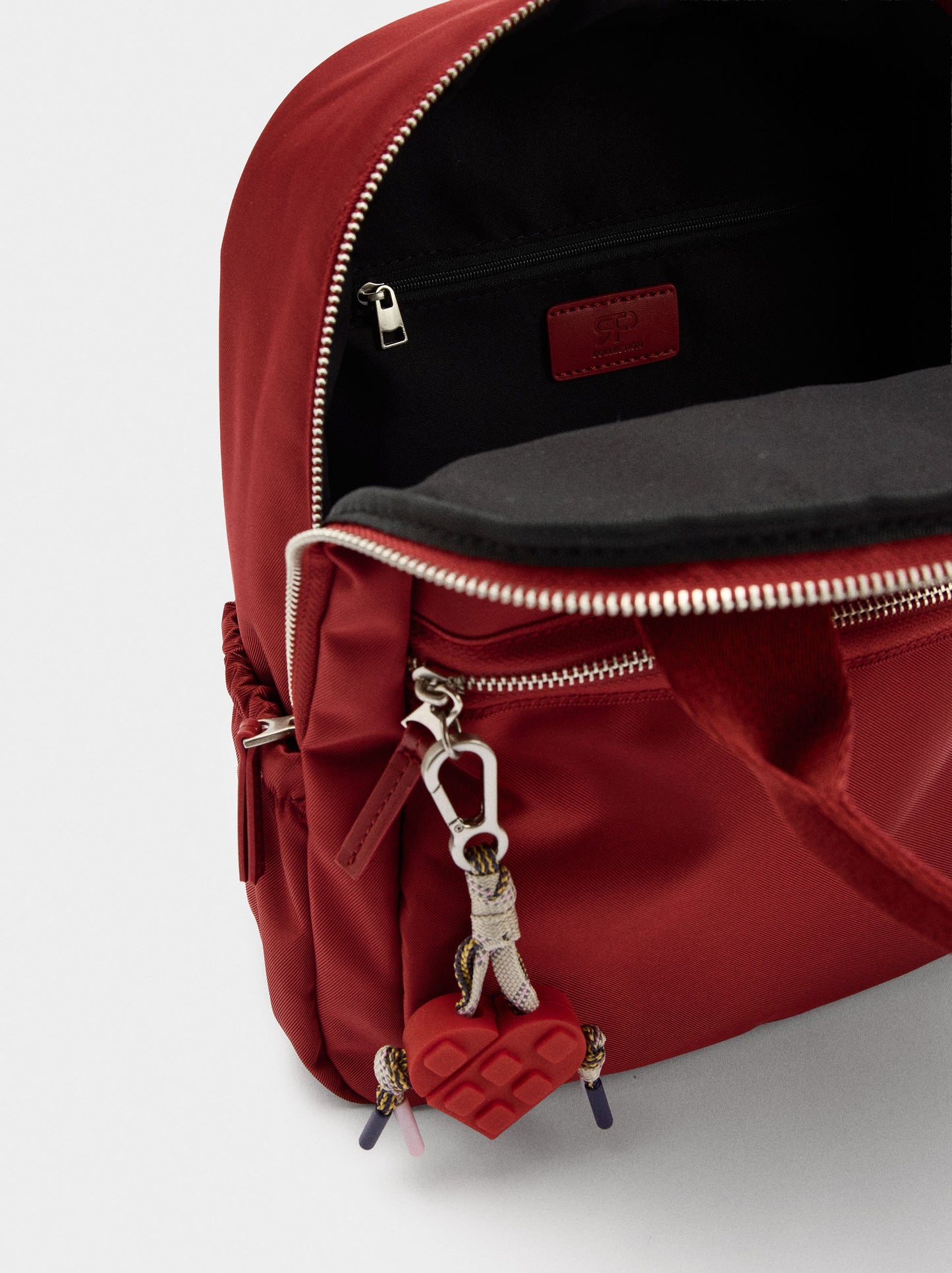 Nylon Backpack With Heart Charm