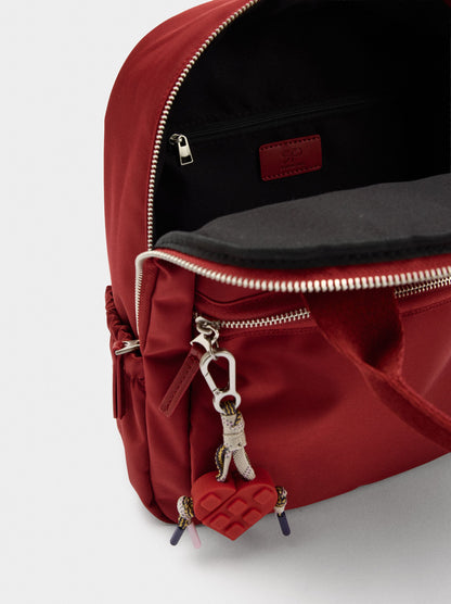 Nylon Backpack With Heart Charm