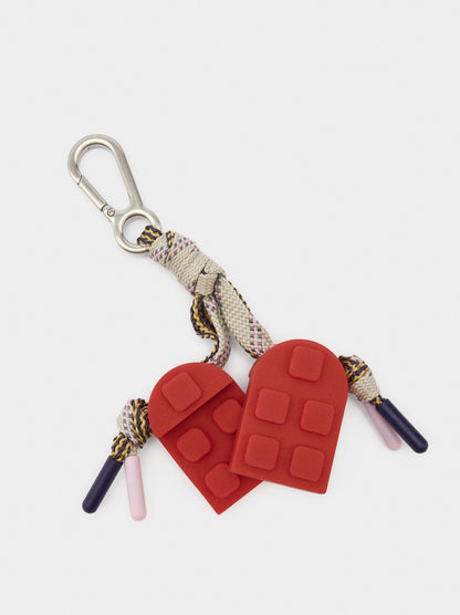 Nylon Backpack With Heart Charm