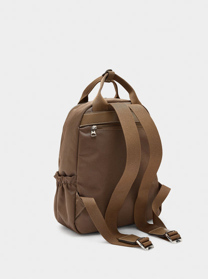 Nylon Backpack With Heart Charm