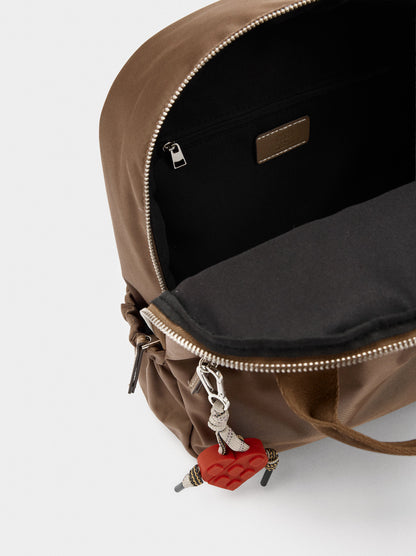 Nylon Backpack With Heart Charm