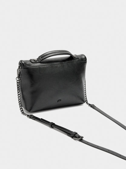 Party Bag With Flap In Cracked Effect