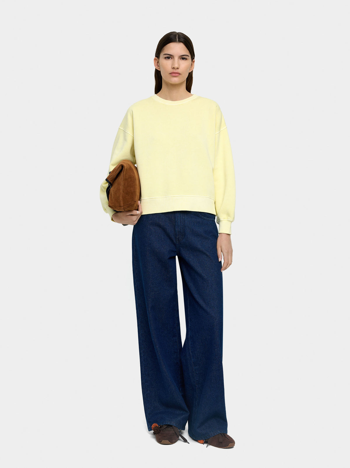Sweatshirt With Washed Effect 100% Cotton