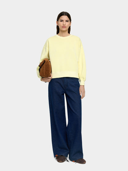 Sweatshirt With Washed Effect 100% Cotton