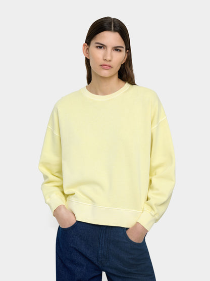 Sweatshirt With Washed Effect 100% Cotton