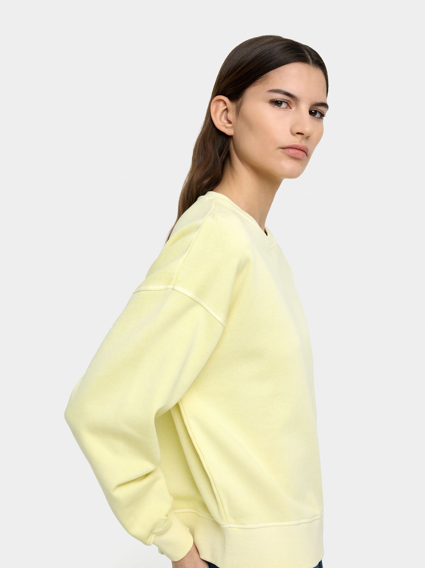 Sweatshirt With Washed Effect 100% Cotton