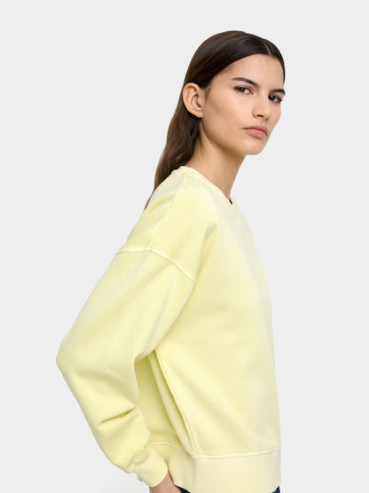 Sweatshirt With Washed Effect 100% Cotton