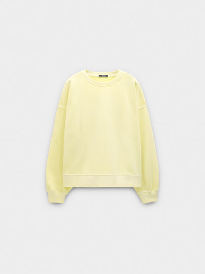 Sweatshirt With Washed Effect 100% Cotton