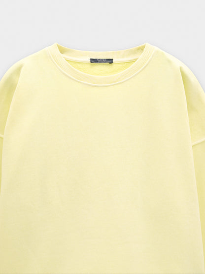 Sweatshirt With Washed Effect 100% Cotton