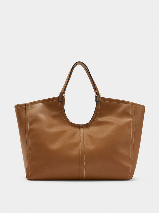 Plain Shopper Bag With Pouch