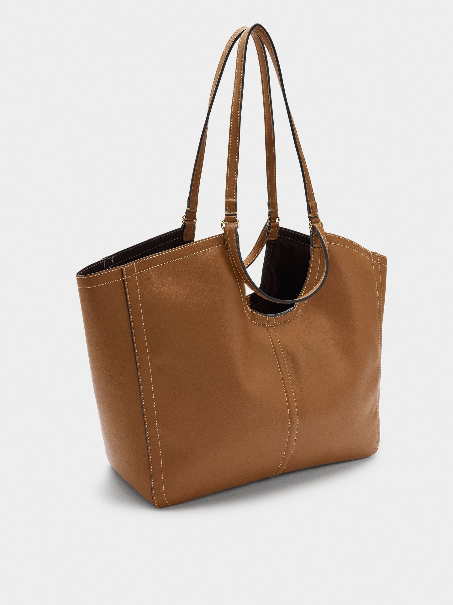 Plain Shopper Bag With Pouch