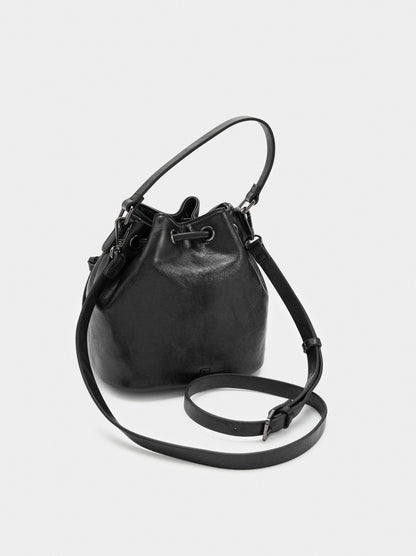 Bucket Bag With Texture And Zip Fastenings