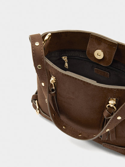 Bucket Bag Leather-Effect With Buckles