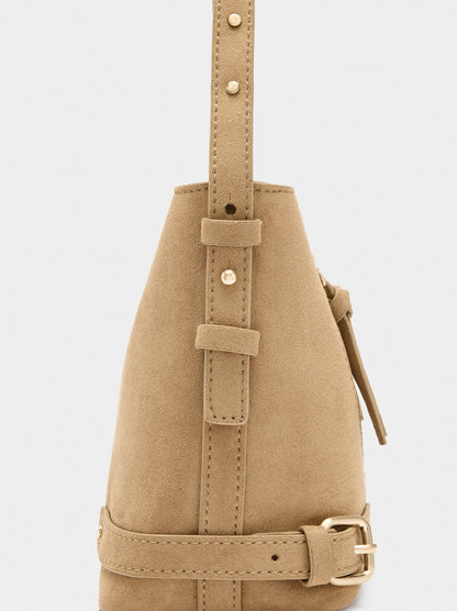 Bucket Bag Leather-Effect With Buckles