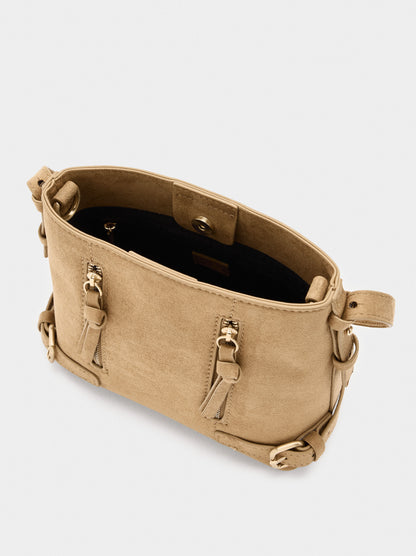 Bucket Bag Leather-Effect With Buckles