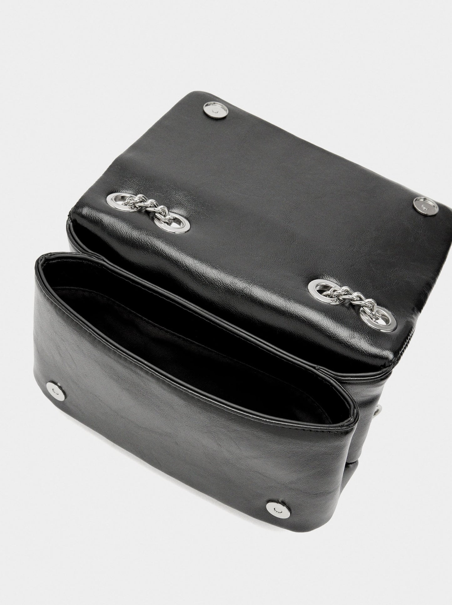 Shoulder Bag With Flap And Metallic Details