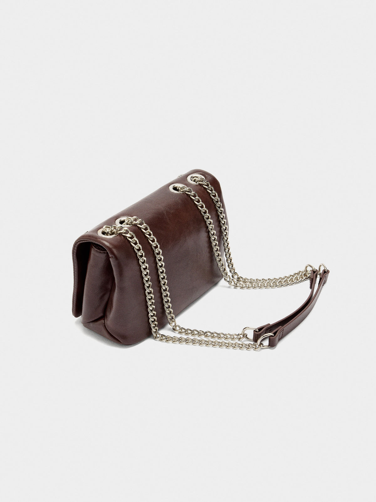 Shoulder Bag With Flap And Metallic Details