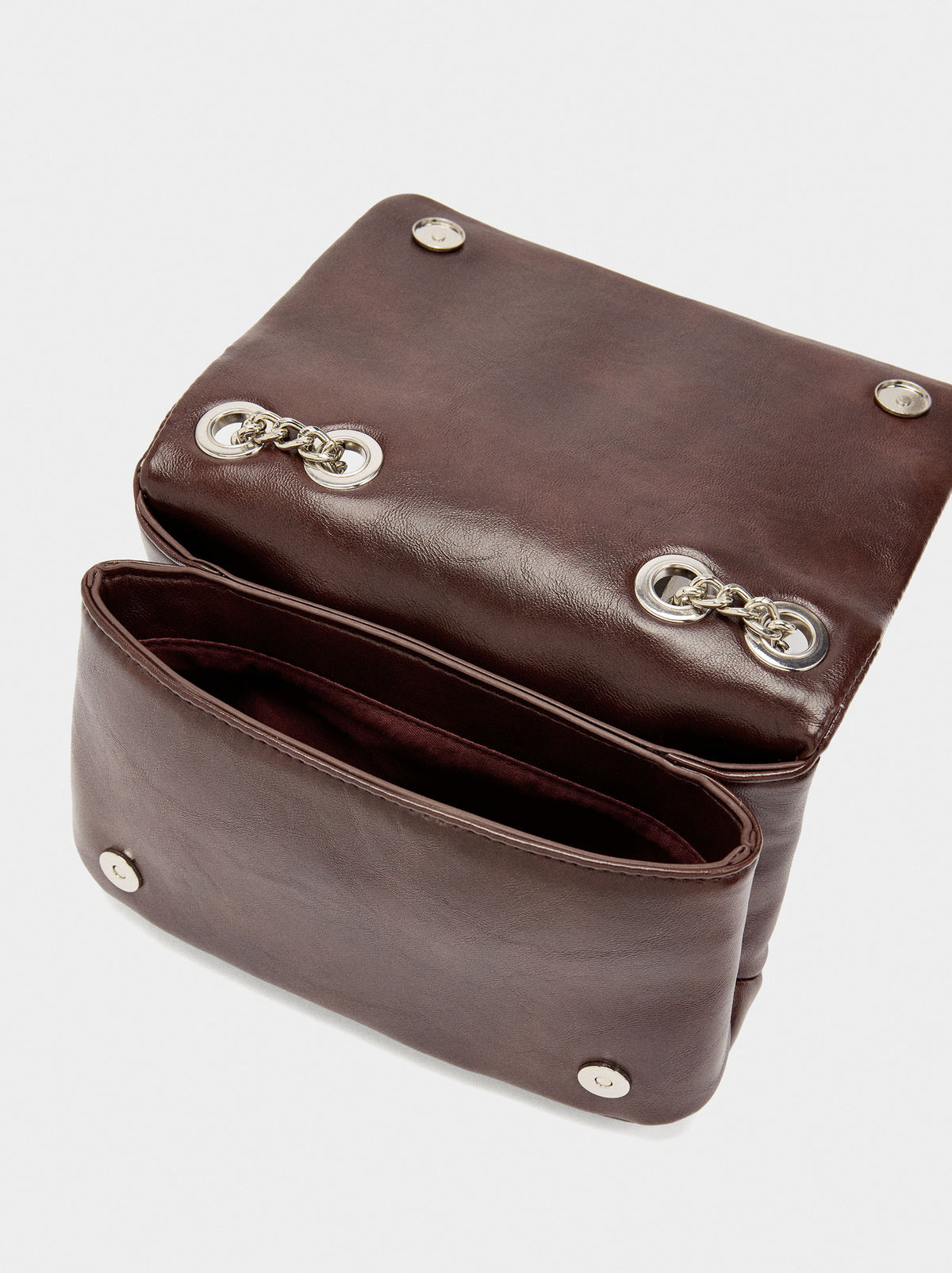 Shoulder Bag With Flap And Metallic Details