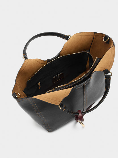 Plain Tote Bag With Zipper Closure