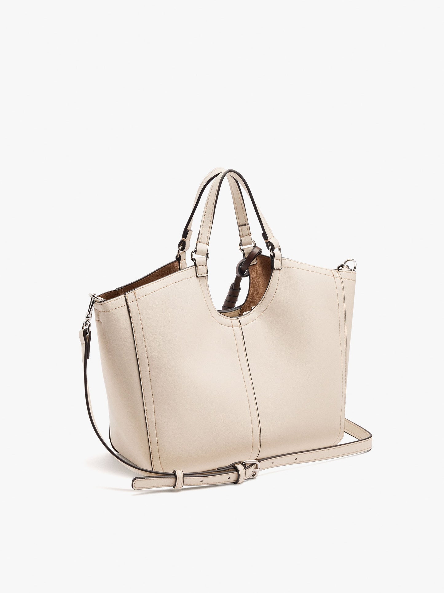 Plain Tote Bag With Zipper Closure