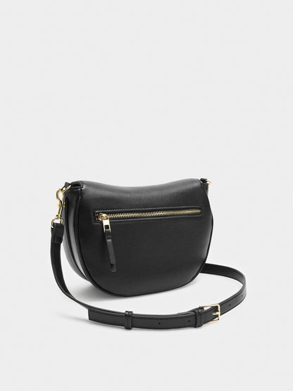 Oval Crossbody Bag With Flap