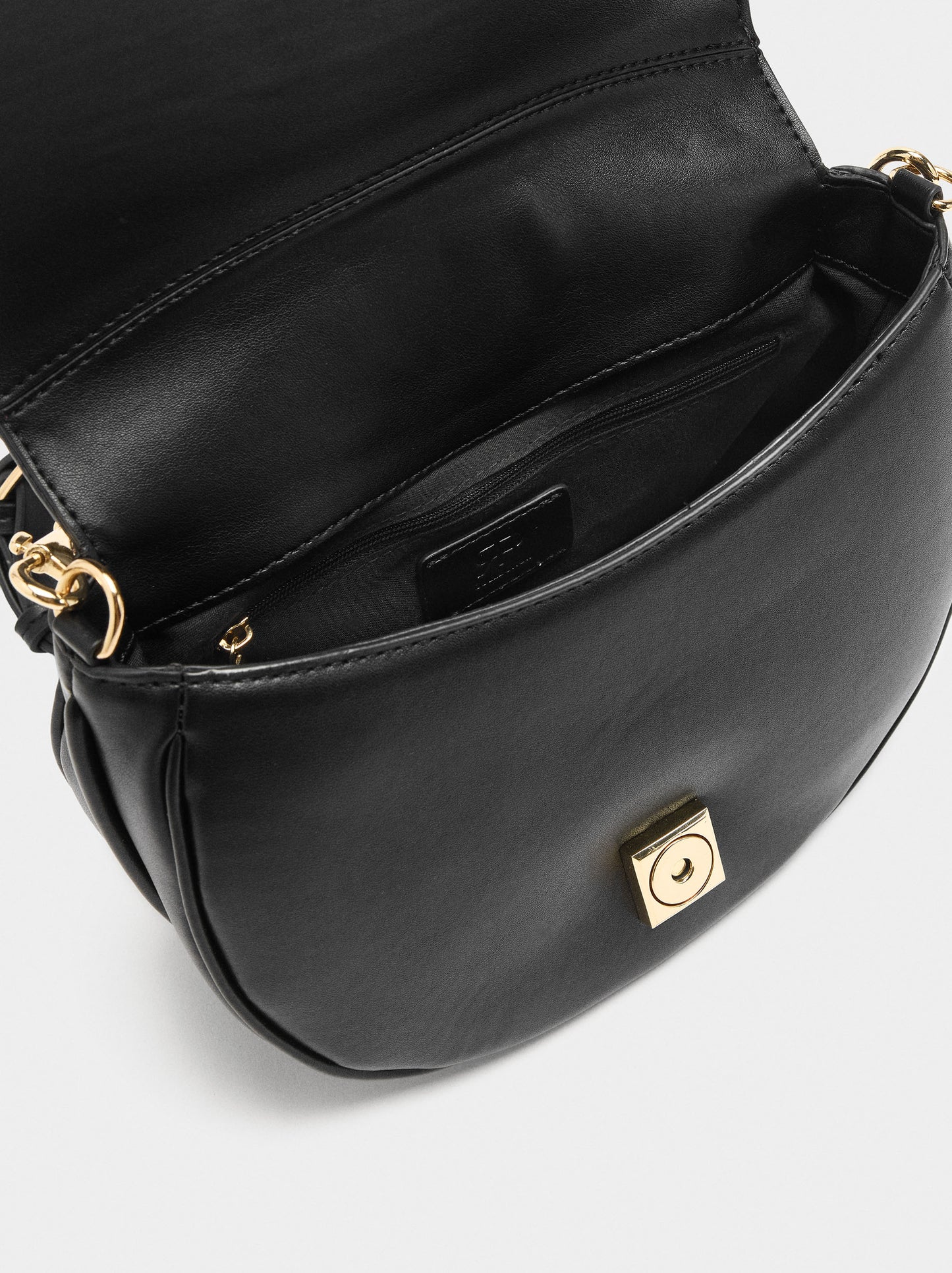 Oval Crossbody Bag With Flap