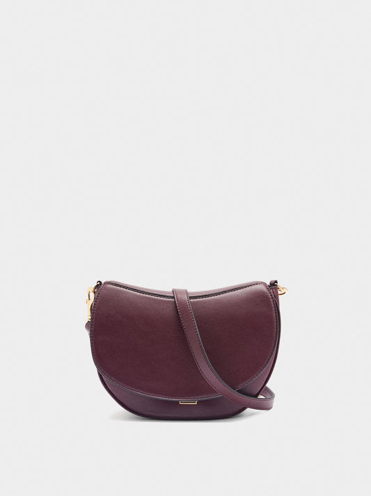 Oval Crossbody Bag With Flap