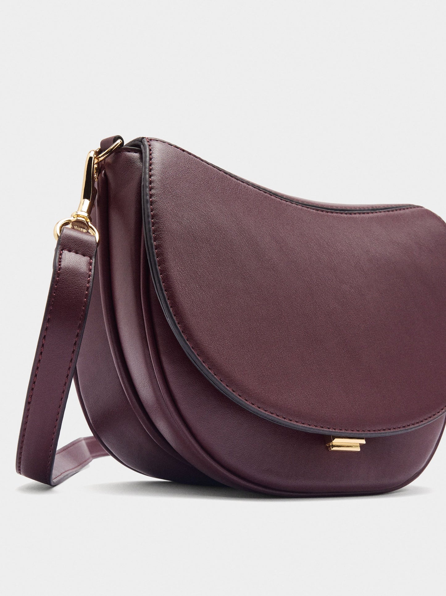 Oval Crossbody Bag With Flap