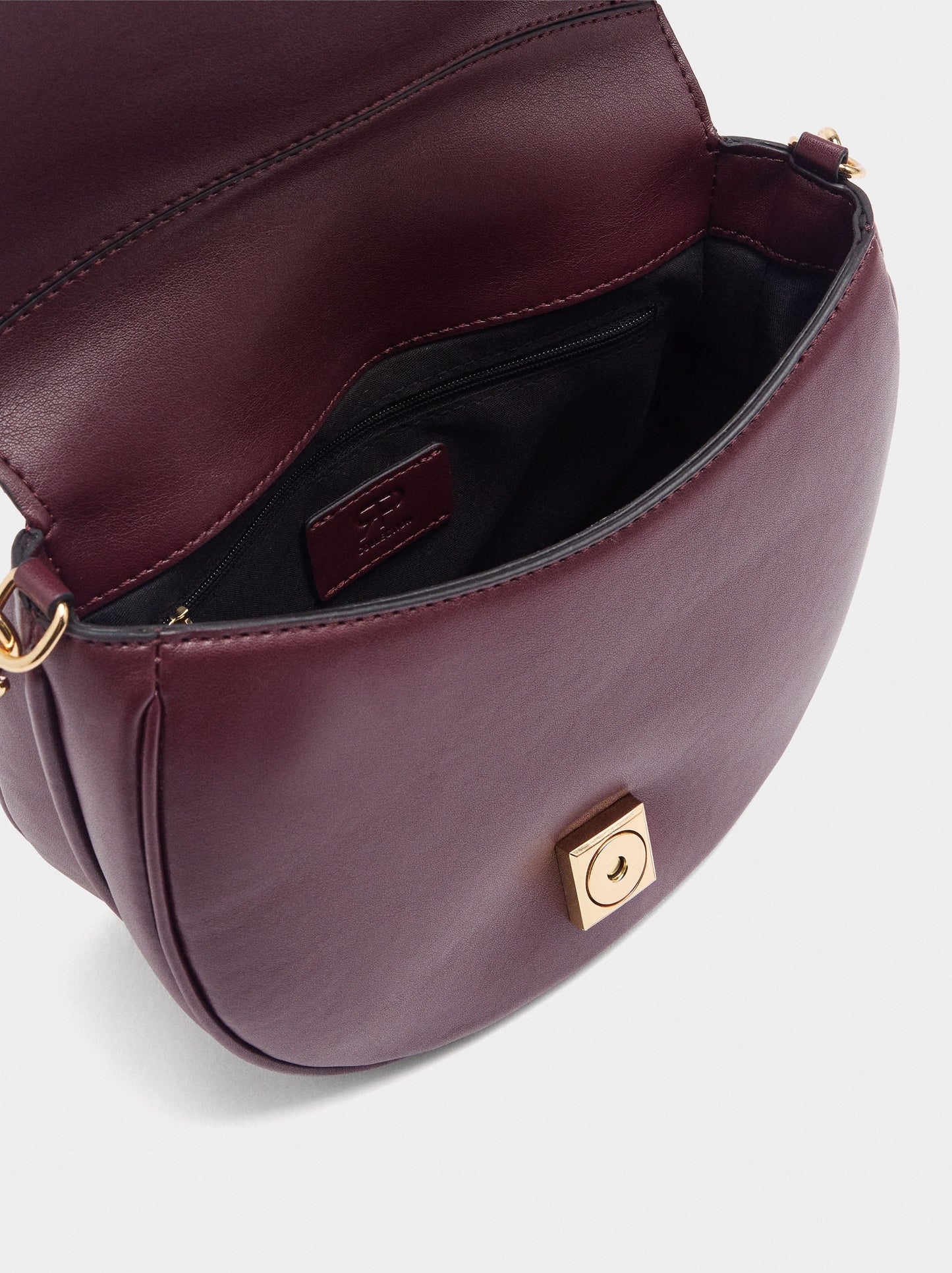 Oval Crossbody Bag With Flap