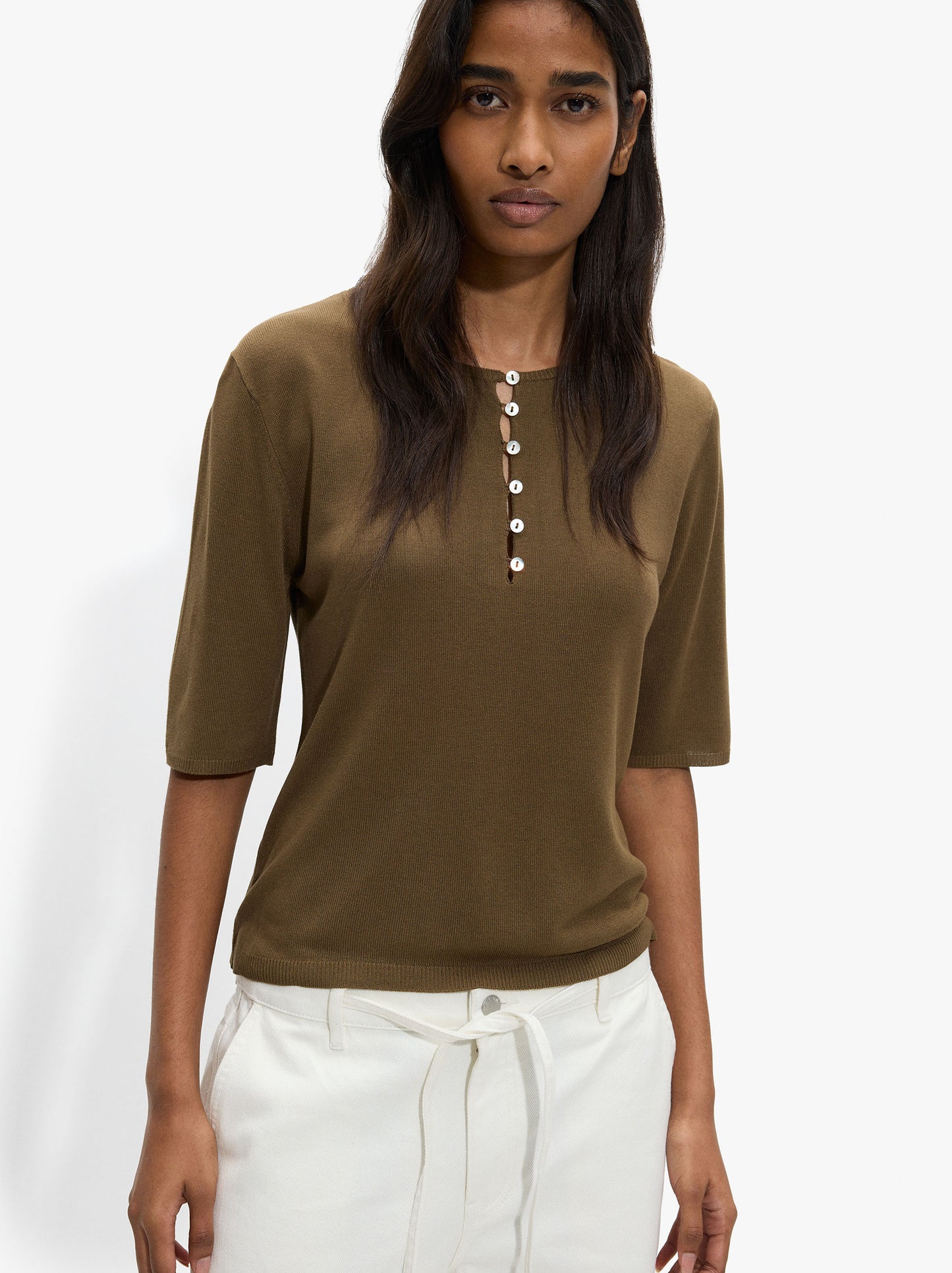 Knit Sweater With Buttons