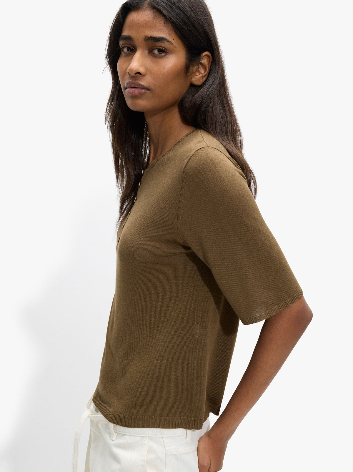 Knit Sweater With Buttons