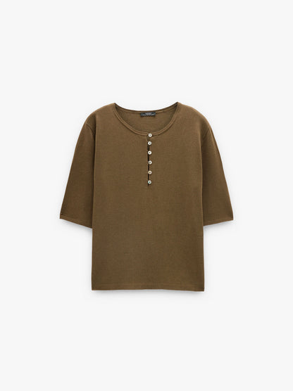 Knit Sweater With Buttons