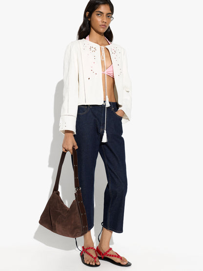 Suede Leather Shoulder Bag M